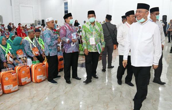 392 Jamaah Haji Kloter 01 Derbakasi Medan Tiba di Asrama Haji