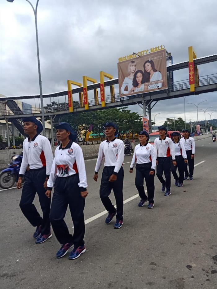 Meriahkan HUT  Ke-74 RI, Bakamla Zona Maritim Timur Ikuti Lomba Jalan Cepat 