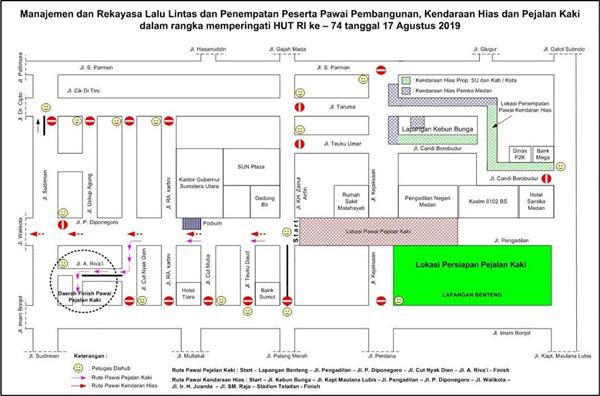 Besok, Sejumlah Ruas Jalan di Medan Ditutup Pagi Hingga Jelang Petang. Berikut Daftarnya