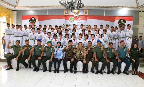 43 Anggota Paskibraka Kota Medan Dikukuhkan, Ini Pesan Sekda