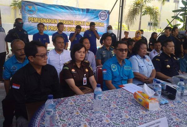BNNP Sumut Bakar 6 Kilogram Sabu Hasil Tangkapan dari Dua WN Malaysia