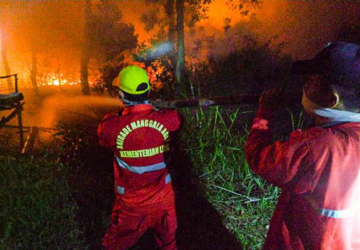 Lahan Gambut Ogan Ilir Dilalap Si Jago Merah