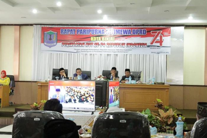 DPRD kota Binjai gelar Paripurna Istimewa HUT RI ke 74