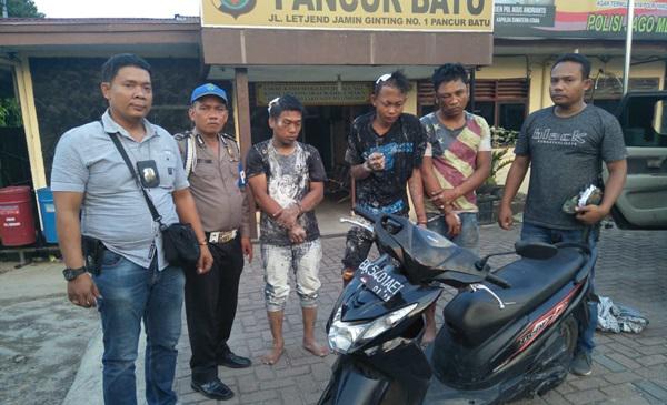 Kompak Curi Sepeda Motor, Tiga Sekawan Ini Nginap di Sel Polsek Pancur Batu