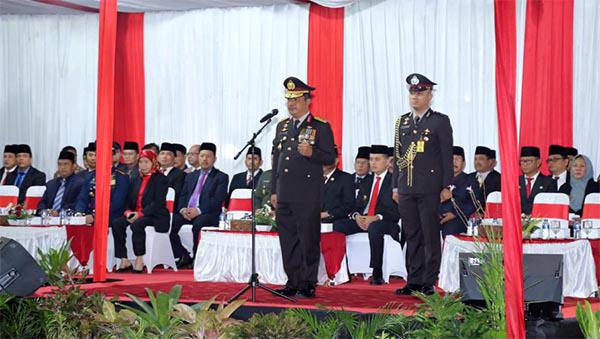 Kapolrestabes Medan Hadiri Upacara Taptu di Kantor Gubsu