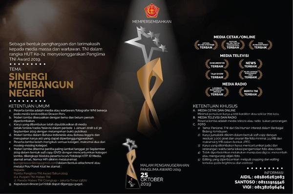 Lomba Karya Jurnalistik "Panglima TNI Award 2019"
