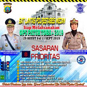 Satlantas Polrestabes Medan Gelar Operasi Patuh Toba 2019, Ini Sasarannya
