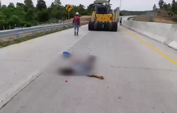 Sopir Trailer Tewas di Tengah Badan Jalan