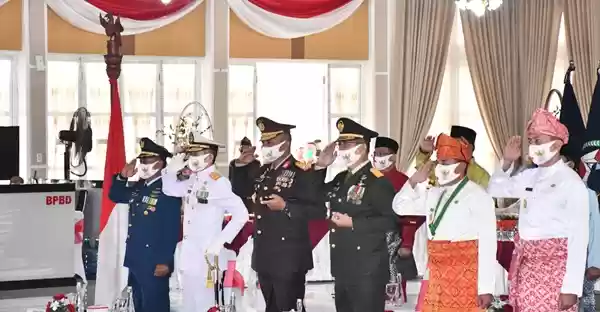 Pangdam I/BB dan Forkopimda Sumut Ikuti Upacara Peringatan HUT Ke-75 RI Tahun 2020 Secara Virtual