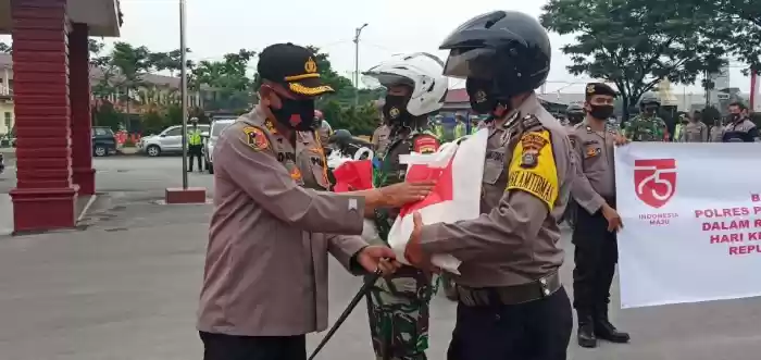 Polres Belawan Bakti Sosial dengan Meberikan Sembako