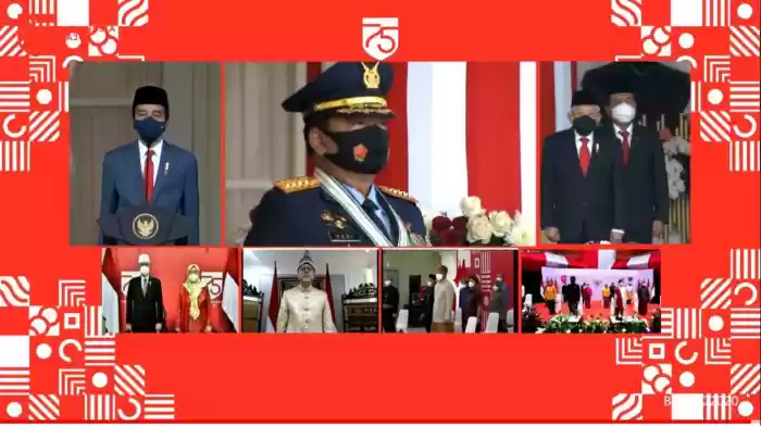 Panglima TNI Hadiri Upacara Penurunan Bendera Merah Putih di Istana Negara