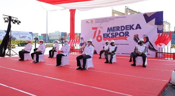 Bersama Presiden RI, Forkopimda Jatim Gelar Pelepasan Ekspor Komoditas Pertanian Tahun 2021