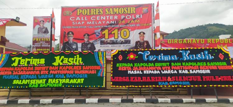 Apresiasi Kinerja, Kapolda Sumut Banjir Papan Bunga Ucapan Terimakasi