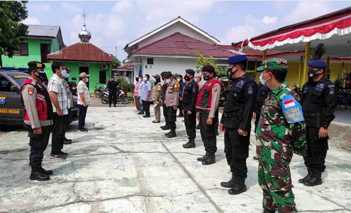 Cegah Penyebaran Virus Corona, Polsek Medan Tuntungan Rutin Imbau Warga Agar Taat Prokes