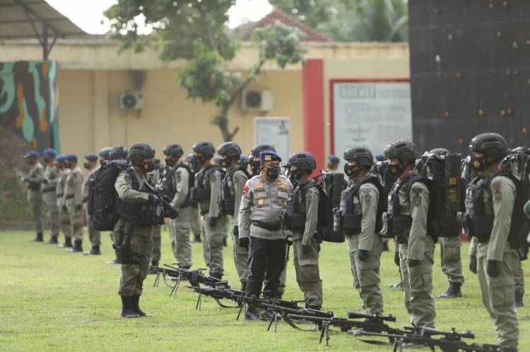 Satgas Amole 2021, Kapolda Sumut kirim 203 personil Brimob ke Papua.