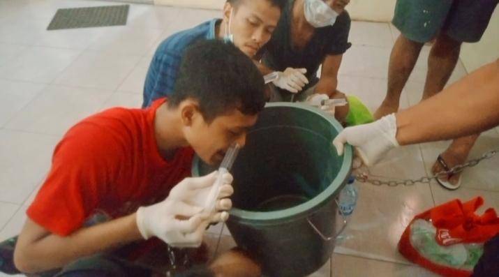 Polsek Medan Baru Cuci Hidung Para Tahanan