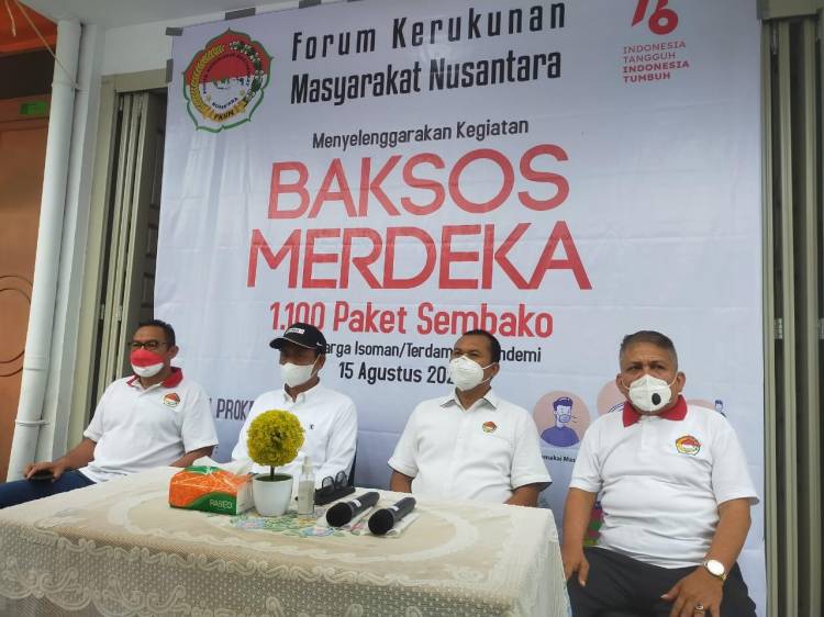 Baksos FKMN Bantu Terdampak Pandemi, Pembina Kombes Pol Eko Kristianto : Donatur Sangat Antusias Bantu Masyarakat