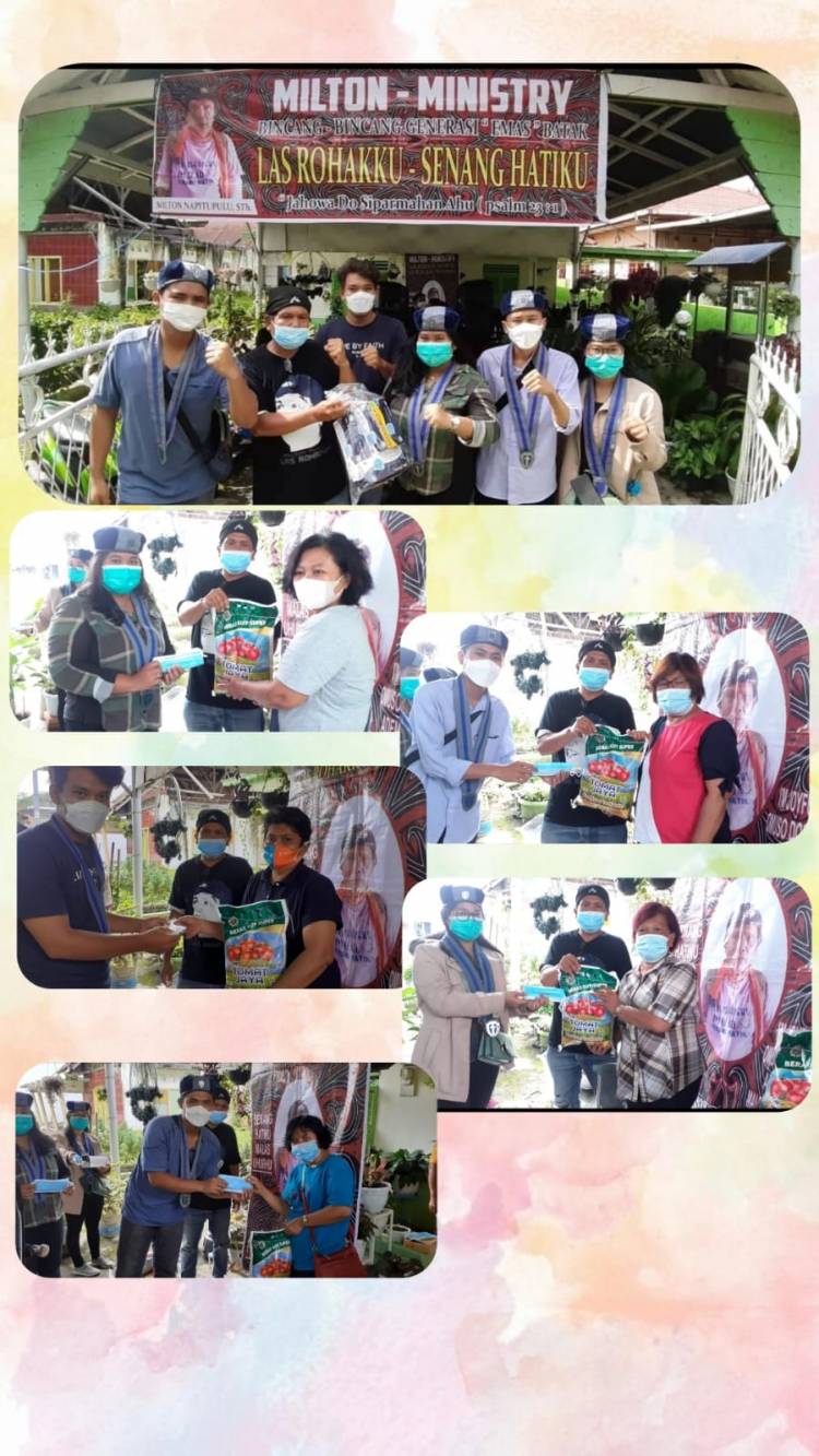 GMKI Siantar-Simalungun dan Milton Ministry, "Berbagi Sembako dan Masker kepada Janda dan Duda di Siantar"