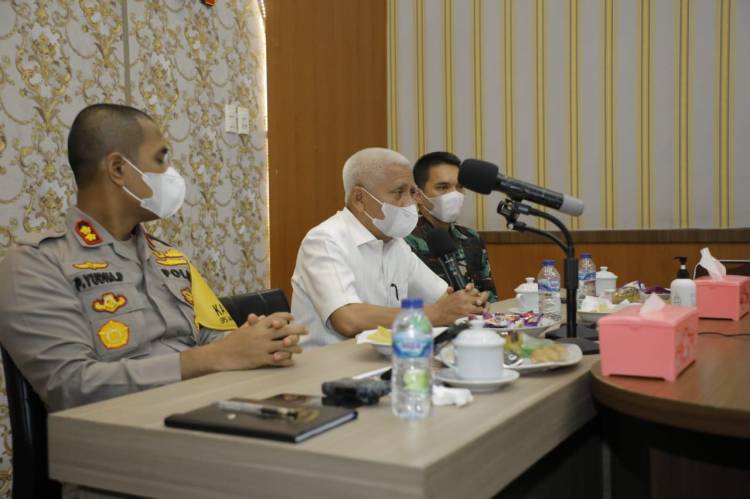 Gubsu Pimpin Rapat Penanganan Covid 19 Secara Virtual
