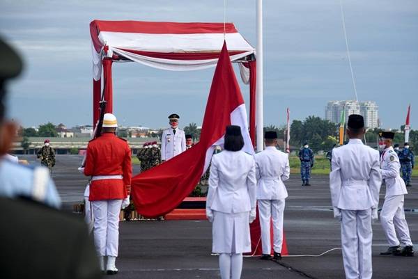 Wagub Musa Rajekshah Pimpin Upacara HUT ke-76 RI di Lanud Soewondo