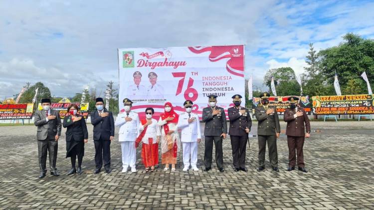 Kapolres Simalungun Ikuti Seluruh Rangkaian Peringatan HUT RI Ke-76
