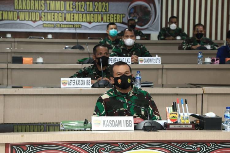 Kasdam I/BB Ikuti Rakornis TMMD Ke-112 TA.2021 secara Virtual