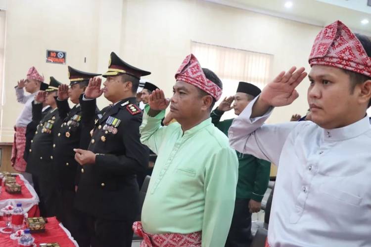 Kapolres Sergai Ikuti Upacara Virtual HUT RI Ke 77 Tahun 2022 Pemkab. Sergai