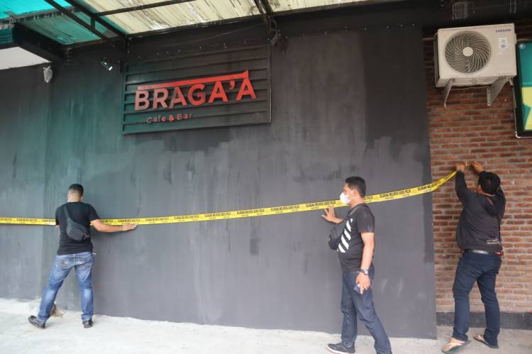 Terindikasi Peredaran Narkoba Ekstasi, Braga Cafe and Bar Siantar Dipolice Line