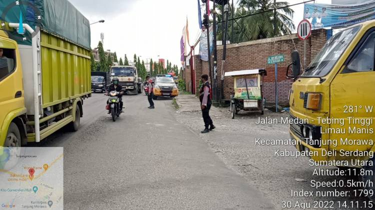 Cegah Aksi Premanisme Dan Pungli, Sat Samapta Polresta Deli Serdang Laksanakan Patroli Stasioner