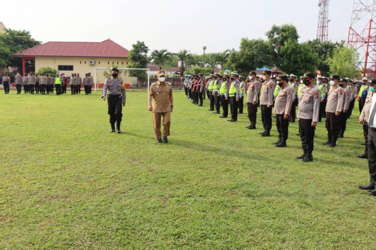Polresta Deli Serdang Gelar Apel Kesiapan dan Antisipasi Bencana Alam Karhutla 2022