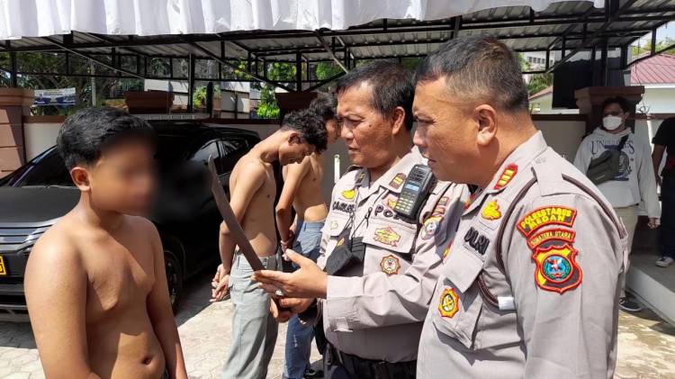Polsek Medan Baru Amankan 11 Pelajar Diduga Hendak Tawuran