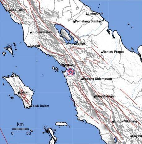 Gempa Bumi Tektonik  Guncang  Kabupatren di Sumut