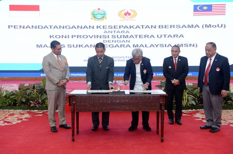 KONI Sumut dan MSN Malaysia Teken MoU, Ini Kata Gubsu Edy