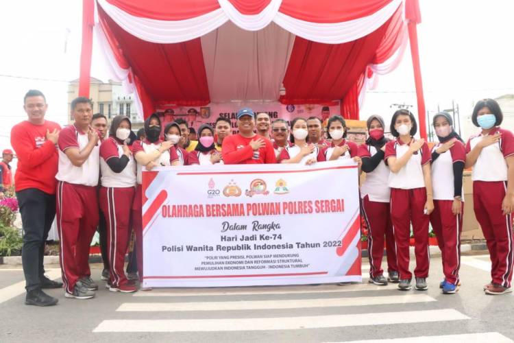 Polwan Sergai adakan Gerak Jalan Santai Bersama