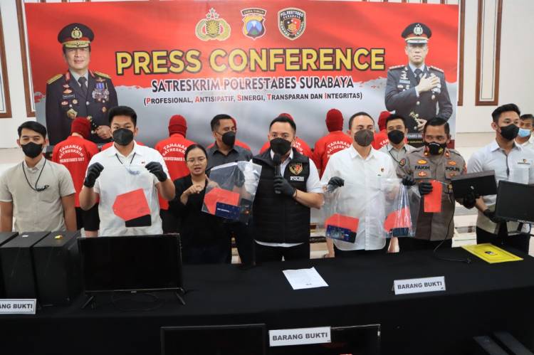 Polrestabes Surabaya Berhasil Bongkar Sindikat Judi Online