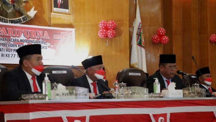 DPRD Asahan Gelar Paripurna Dengarkan Pidato Kenegaraan Dalam Rangka HUT.RI Ke 77