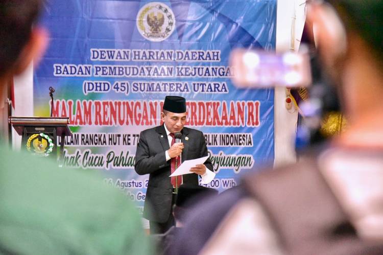 Malam Renungan Kemerdekaan,  Edy Rahmayadi Bacakan Puisi Chairil Anwar &lsquo;Diponegoro&rsquo;