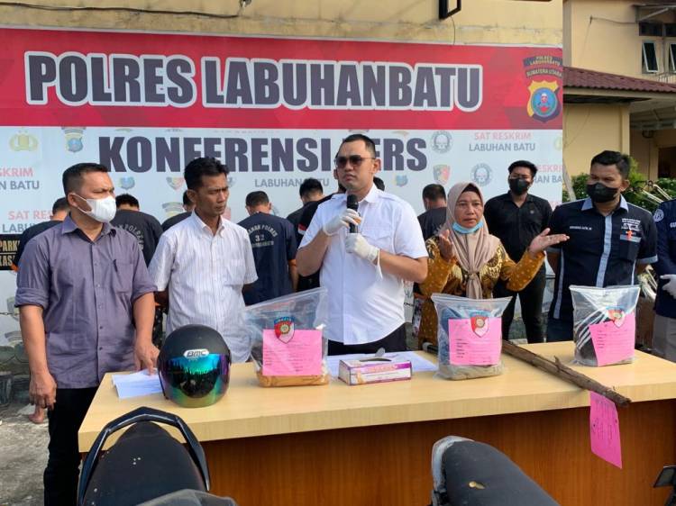 Sat Reskrim Polres Labuhanbatu dan Jatanras Poldasu Tangkap 7 Pelaku Pengeroyokan Wartawan