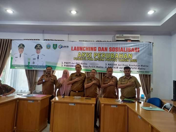 Lima Pejabat Administrator Pemkab Madina Launching Aksi Perubahan