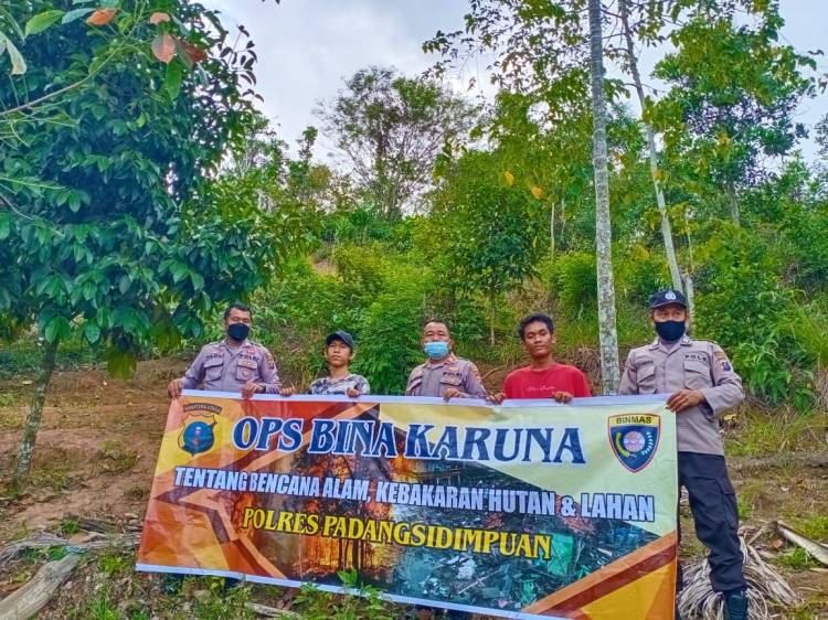 Sat Binmas Polres Padangsidimpuan Sosialisasi Karhutla Dalam Rangka OPS Bina Karuna Toba 2022
