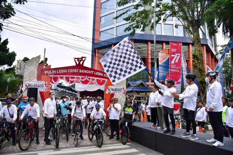 Edy Rahmayadi Lepas Gowes Go Sehat Bank Sumut, Ingatkan Masyarakat Tetap Menjaga Kesehatan
