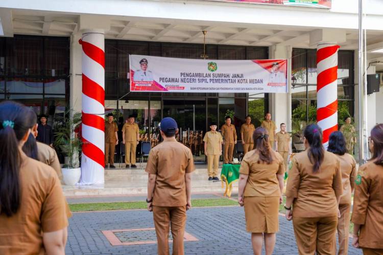 Wiriya Alrahman Ambil Sumpah & Janji 191 PNS Pemko Medan