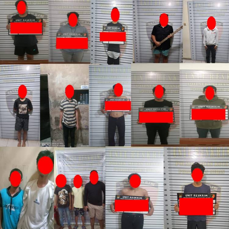 Meresahkan Masyarakat, 16 Orang Genk Motor Bersajam Diamankan Satreskrim Polrestabes Medan