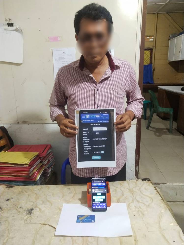 Polsek Bangun Amankan Pelaku Judi Online