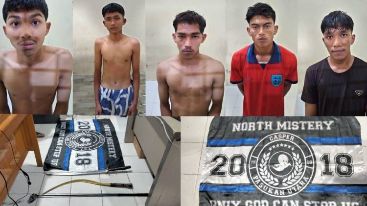 Diduga Hendak Tawuran, Polisi Amankan 5 Remaja Geng Casper dan PNS di Lhokseumawe
