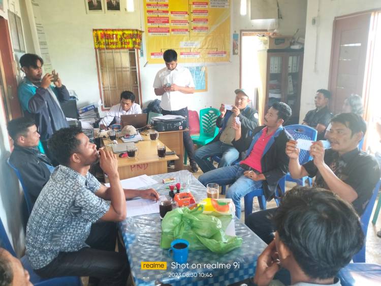 Pengambilan Nomor Undian Desa Panindii, Berlangsung Santai