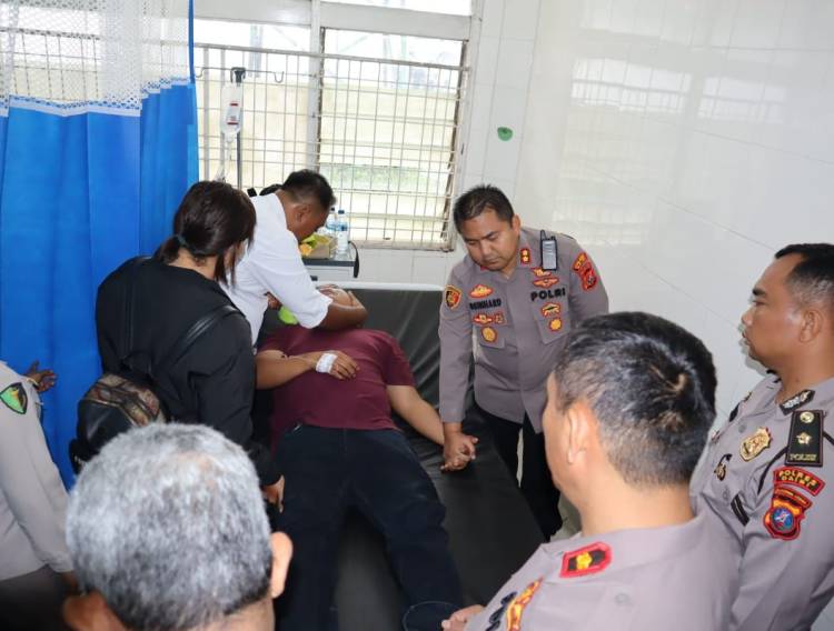 Kapolres Dairi, AKBP Reinhard Nainggolan memohon maaf atas tindakan disiplin kepada anak buahnya  hingga masuk Rumah Sakit