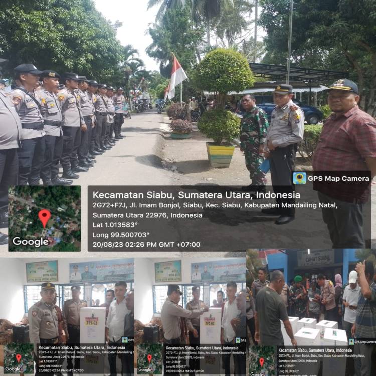 Kapolsek  AKP J Nasution Lepas Logistik Pilkades di Wilayah Hukum  Siabu Bersama Forkopimcam