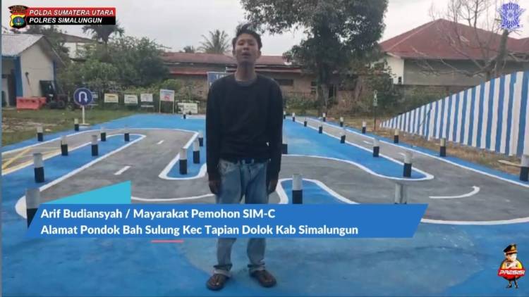 Ujian Praktek SIM C Makin Mudah dengan Sirkuit S, Masyarakat Sampaikan Terima Kasih Kepada Sat Lantas Polres Simalungun