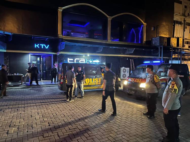 Polsek Medan Baru Razia Tempat Hiburan Malam Jalan Nibung